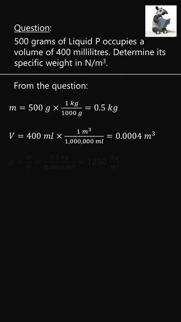 Specific weight - Example 1 (find the specific weight) Method 2 #shorts #shortsvideo #shortvideo смотреть онлайн