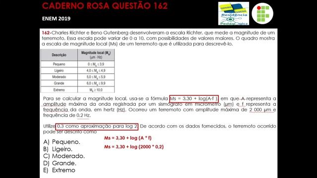 Questão 162 - Prova Rosa, Enem 2019 смотреть онлайн