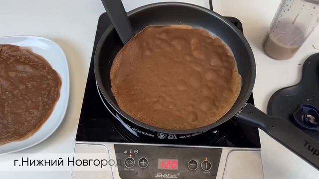 Шоколадные блинчики на воде. Сковорода Universal 24 см Tupperware смотреть онлайн