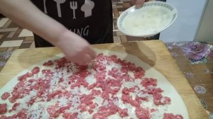 Татарская бурма с мясом и с картошкой. Это очень вкусно.