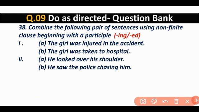 Do as directed - English class 12 question bank solution | mpboard 12th engish grammar section c смотреть онлайн