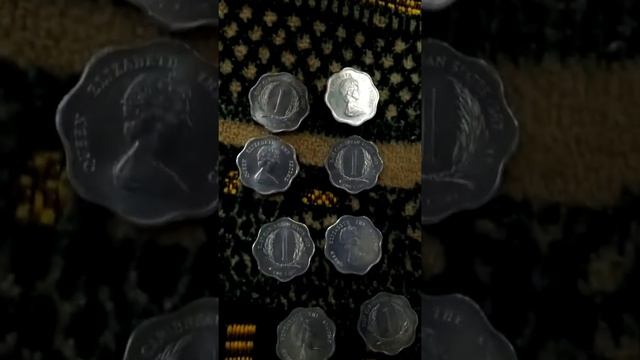 Lots of East Caribbean State 1 Cent 1987(AH 1409) Coins-02 смотреть онлайн