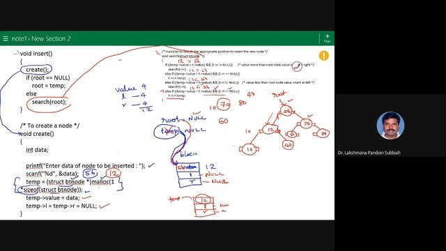 Binary Search Tree Creation, insertion and display by C program ( Tamil) смотреть онлайн