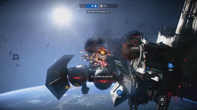 Kylo Ren Tie Silencer vs Mon Cal Cruiser! Star Wars Battlefront II Gameplay смотреть онлайн