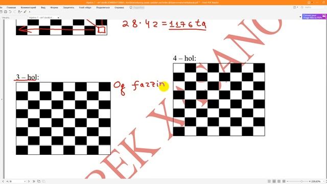Algebra 7 - Sinflik Darslik. Kombinatorika Bo'limi Yechimlari 1 - Qism!🔥🔥🔥