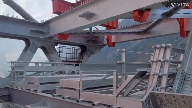 Segment launching work of India’s first Cable bridge || anji khad bridge latest update || смотреть онлайн