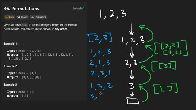 04 - Leetcode 046: Permutations (RU) смотреть онлайн