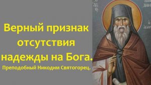 Проверь себя на надежду. Преподобный Никодим Святогорец.