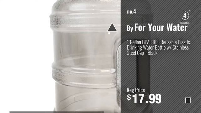 Best 1 Gallon Water Bottles [2018]: 1 Gallon BPA FREE Reusable Plastic Drinking Water Bottle W/