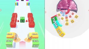 🪼Jelly Run 2048 - infinity ♾️ mod ( cube ABCD ) vs jelly tube run 2048 Gameplay Walkthrough part #3