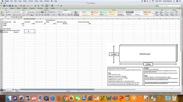 Calculating Materials - Developing A Spreadsheet: Session 1