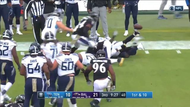 Derrick Henry Hurdles and gets LIT UP by DeShon Elliott | Ravens vs Titans смотреть онлайн