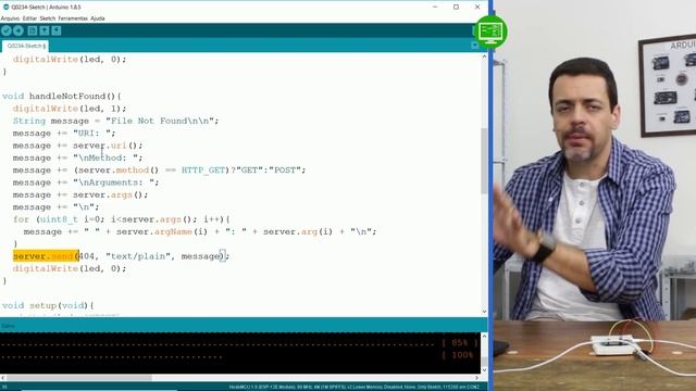 Como Programar o ESP8266 para ser um WEB SERVER - Video #3 - ESP8266 Primeiros Passos смотреть онлайн