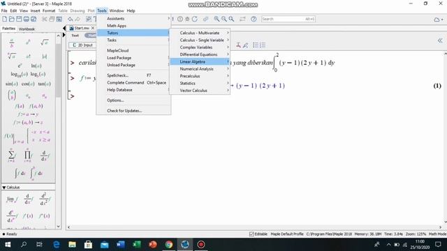 Mencari Integral Tentu Suatu Fungsi (Manual & Maple) смотреть онлайн