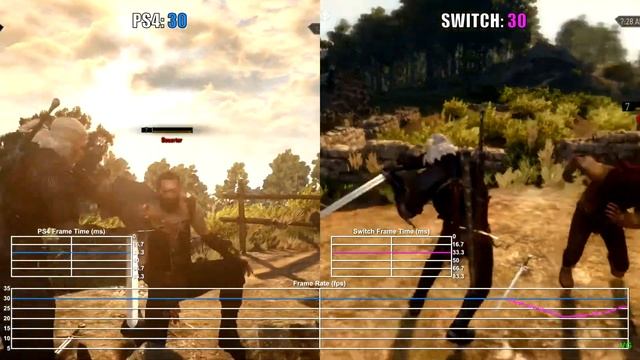 The Witcher 3 - SWITCH VS PS4 - GAMEPLAY COMPARISON смотреть онлайн