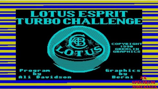 ZX SPECTRUM Loading Lotus Esprit Turbo Challenge 1990 Gremlin Graphics 128k