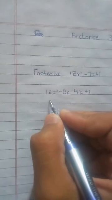 Factorise 12x Square -7x+1