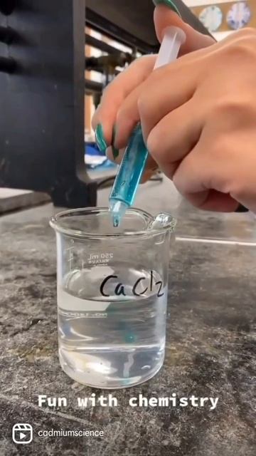 Reaction Of Sodium Alginate With Calcium Chloride