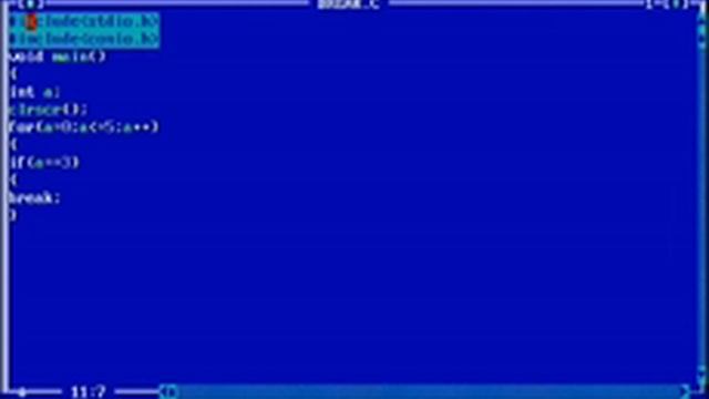 Break statement in C language смотреть онлайн