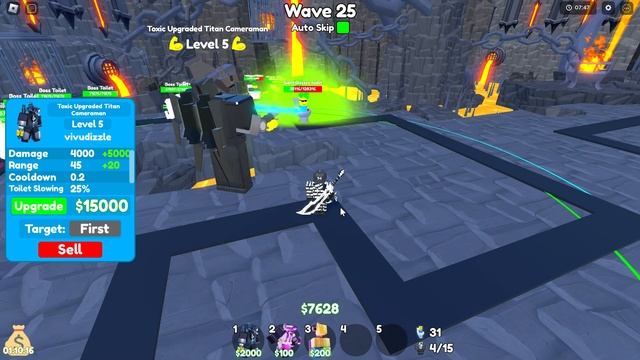 Roblox Toilet Tower Defense Toxic Upgraded Titan Cameraman or UTC what will last longer in endless? смотреть онлайн