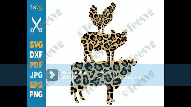 Chicken Pig Cow SVG, Leopard, Stacked Farm Animals SVG, Cluck Oink Moo SVG, Farmhouse SVG Files PNG смотреть онлайн
