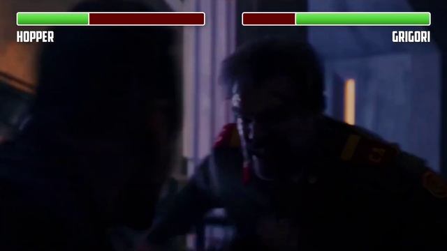 Hopper Vs. Grigori (aka. The Russian Terminator)  WITH HEALTHBARS | HD | Stranger Things 3