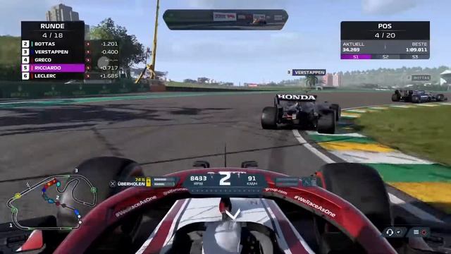 F1 2021 Career Alfa Romeo Brasil 25% AI 90 смотреть онлайн
