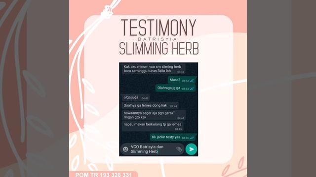 Testimoni Pelangsing Herbal Slimming Herb Batrisyia смотреть онлайн