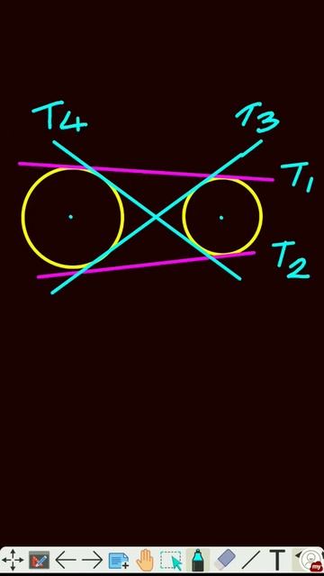 Geometry,circle, How many maximum common tangent lines can be drawn on two circles? by SKP, #short, смотреть онлайн