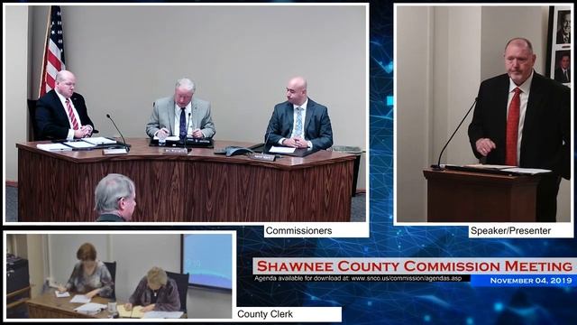 Shawnee County Kansas Commission Meeting 2019/11/04