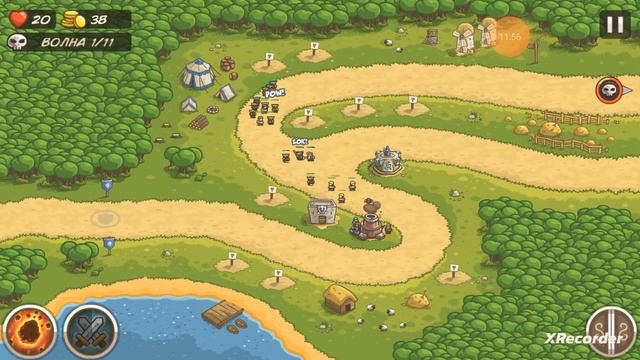 Прохождение King Dom Rush на сложности ветеран #1 смотреть онлайн