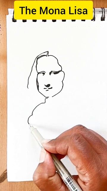 trying to draw 😱 The Mona Lisa Leonardo da Vinci #trending #drawing #viral #art #satisfying #shorts смотреть онлайн