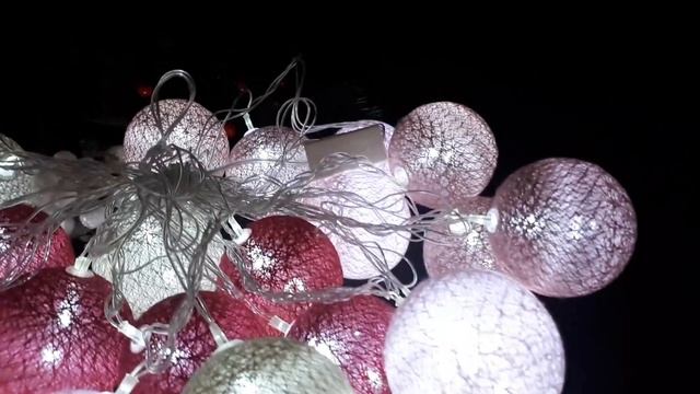 НИТЬ, 5м, с насад. "Клубки ГРАНАТОВЫХ ниток 6 см", LED-20-220V, фиксинг, БЕЛЫЙ смотреть онлайн