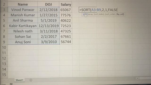 Excel Sort & Sortby Function смотреть онлайн
