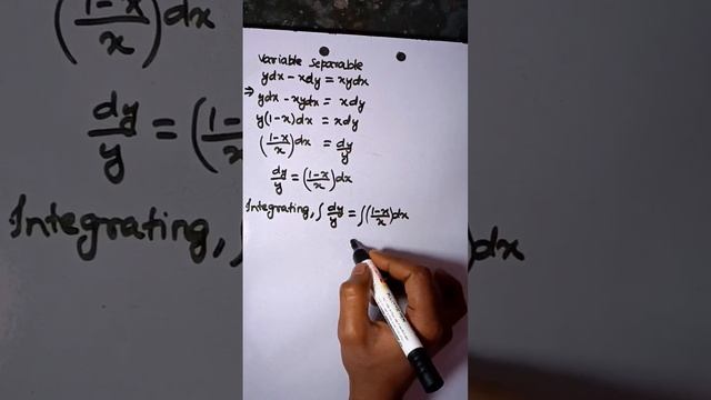 ydx-xdy=xydx || Variable Separable || Differential Equation || B.Sc Maths смотреть онлайн