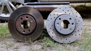 Замена передних тормозных дисков и колодок на Lada Vesta. Ставлю диски "TAYGA" и колодки "Brembo"