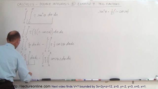 Calculus - Integration: Double Integrals (5 of 9) Example 4: Trig Function: (rsin^2(x))dxdr смотреть онлайн