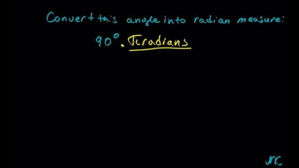 Converting degree measure into radian measure