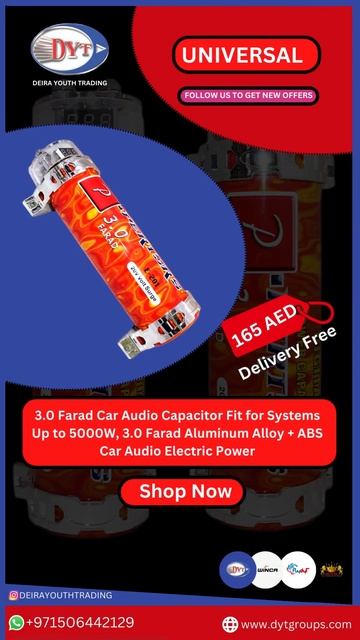 3.0 Farad Car Audio Capacitor Fit for Systems Up .. | +971506442129 #dyt #winca #dubai смотреть онлайн