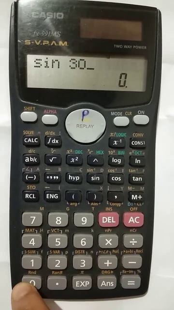 Solve | sin 30 degree | using calculator (Casio fx-991MS) смотреть онлайн