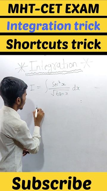 Integration Trick For MHT-CET EXAM With Shortcuts Trick | MHT-CET EXAM NEET/JEE -MAIN Level #shorts