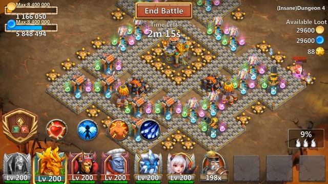 12/12 Grizzly Reaper | 7 unholy pact | 8 Regenerate | Gameplay | CASTLE CLASH смотреть онлайн
