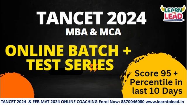 ONLINE Test Series Batch | Score 95+ Percentile in 10 Days | TANCET 2024 MBA & MCA #tancet2024 смотреть онлайн