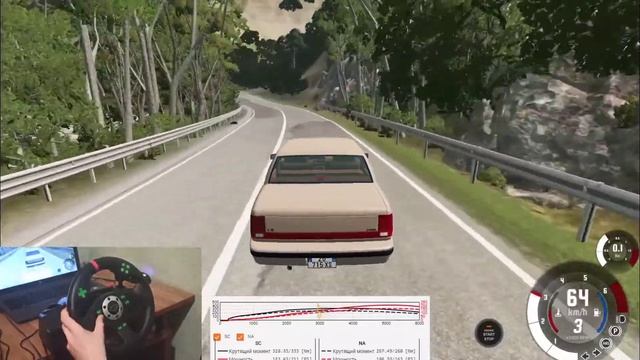 Beamng drive FWD Car driving (Steering wheel). смотреть онлайн