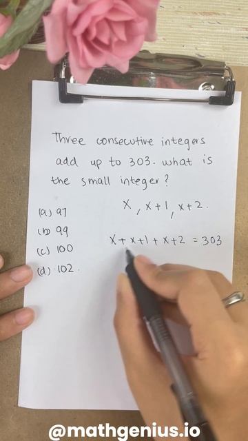 Can You Find The Smallest Of 3 Consecutive Integers? | Learn Maths With Me