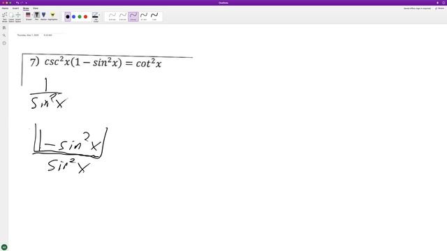 verify csc^2(x)(1 - sin^2(x)) = cot^2(x) смотреть онлайн