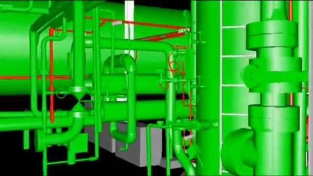 Laser Scan of Units at a Gas Compression Plant смотреть онлайн
