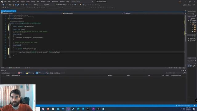 Unity 2019.4 2D Transform Rotation Tutorial