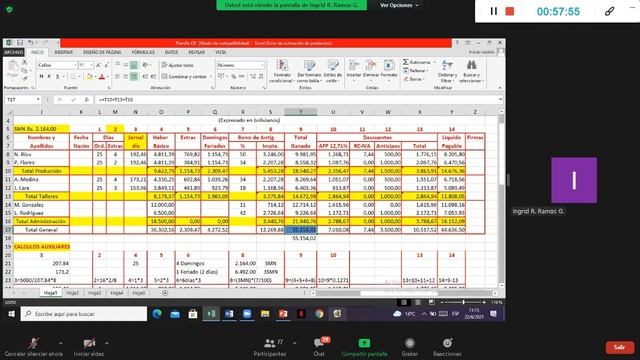TEMA 4 CONTROL Y COSTEO DE LA MANO DE OBRA (PARACTICA) смотреть онлайн