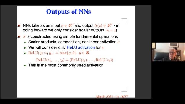 1W-MINDS: Ronald DeVore, March 4, 2021, Deep Learning and Neural Networks: The Mathematical View